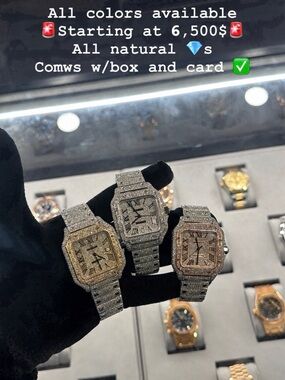 41mm natural diamond watch